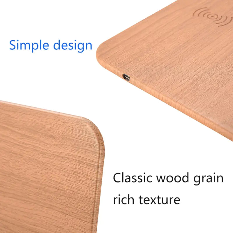 Elegant Leather & Wood Charging Pad